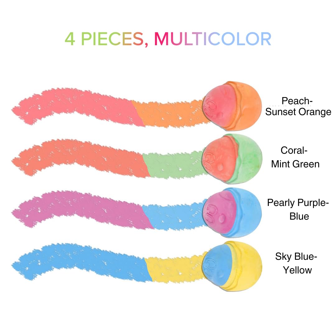 Colored Lil Yolkers Egg Chalk (4 Pieces, Multicolor)