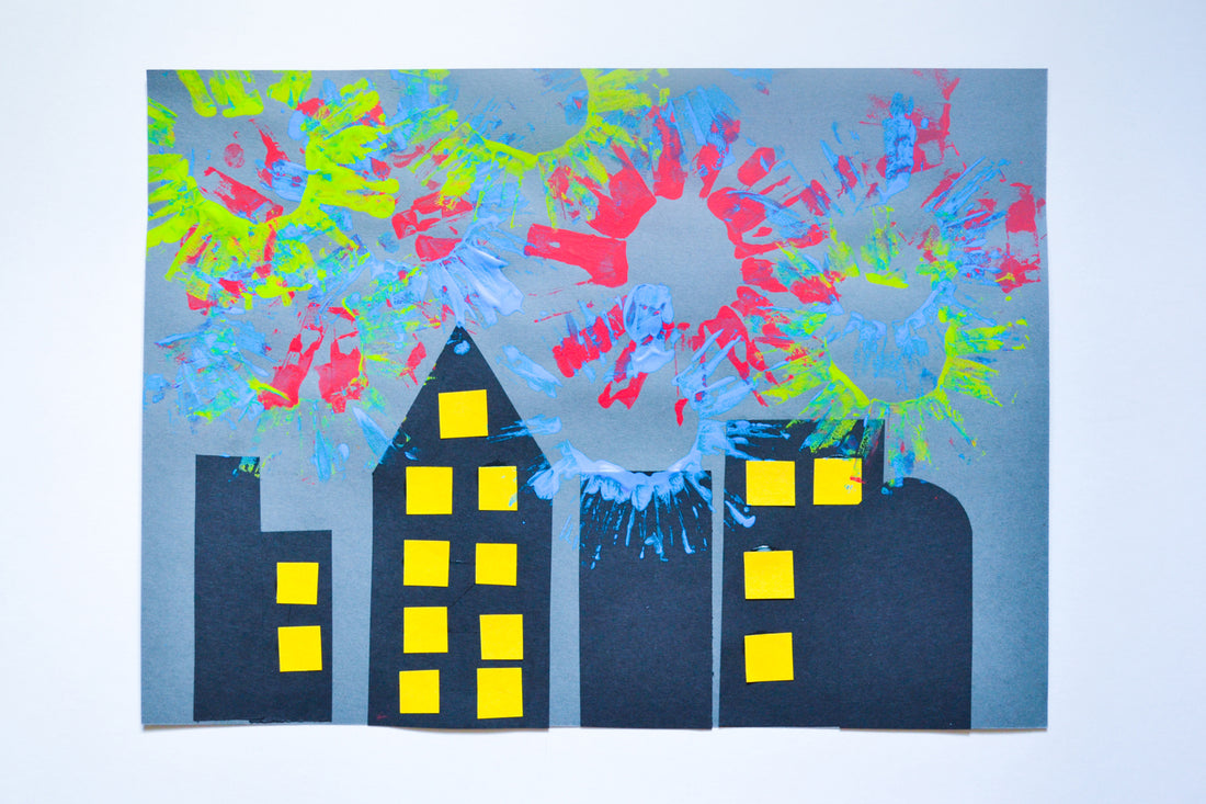 Kid Made Modern Fireworks Painting Craft