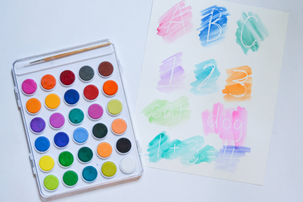 Magic Watercolor Letters And Numbers Activity