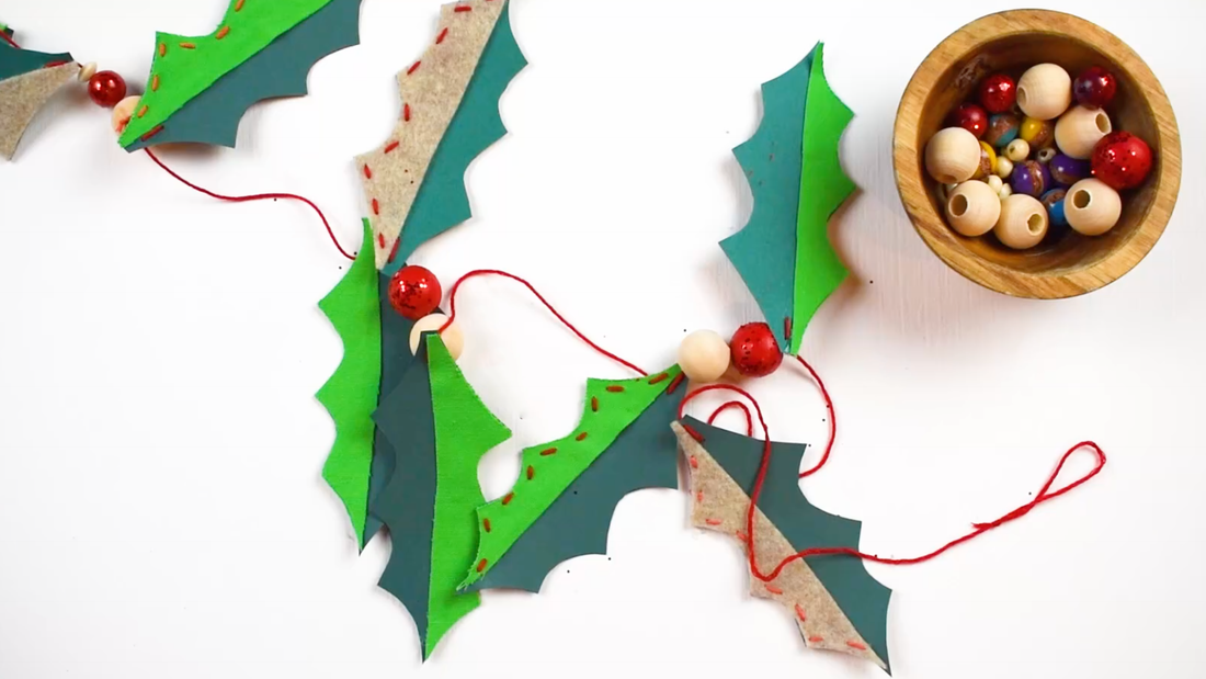 Festive Holly Garland DIY