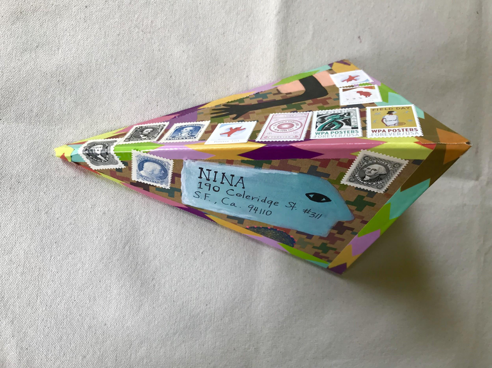 DIY Pyramid Mail Art Craft for Kids 