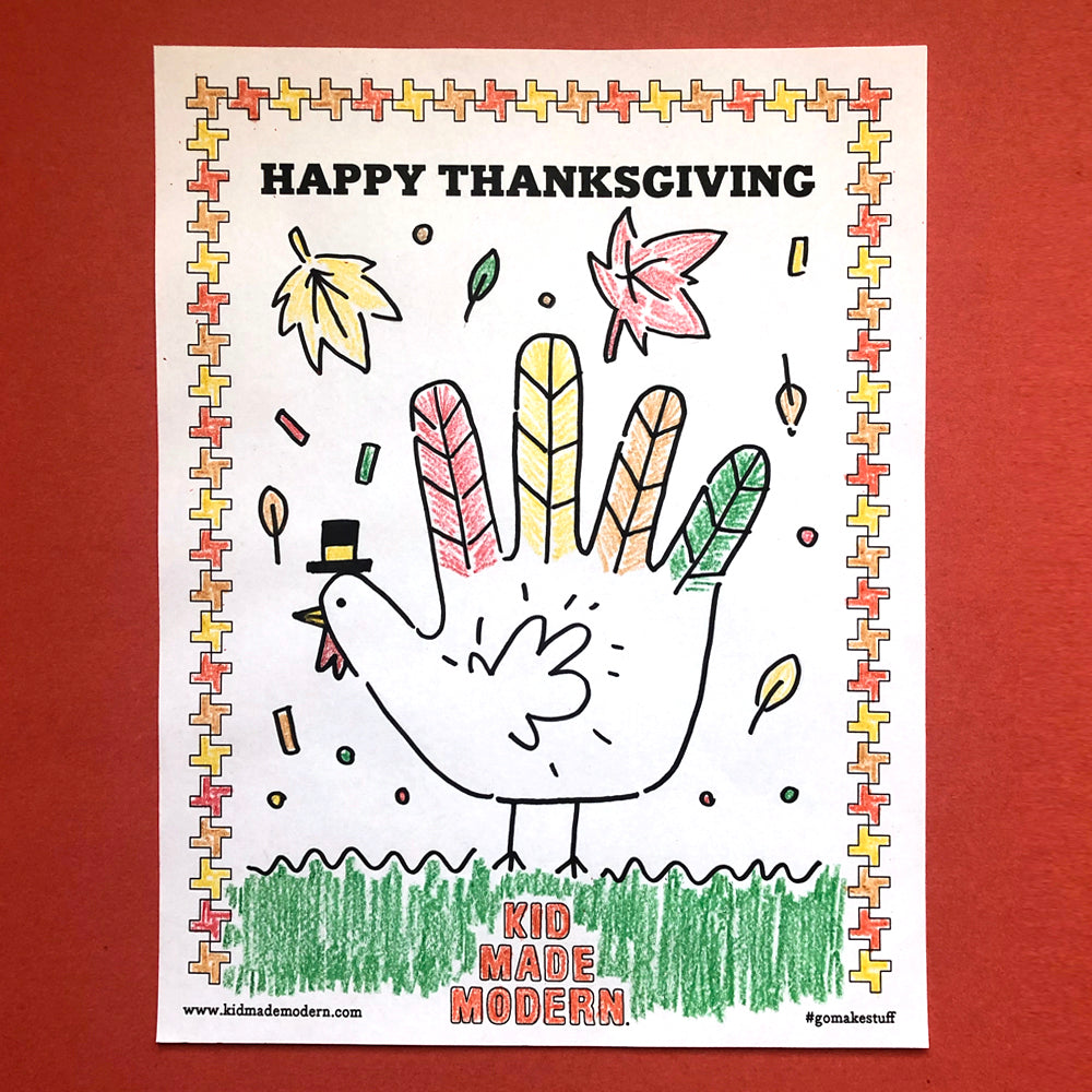Hand Turkey Activity Sheet Printable