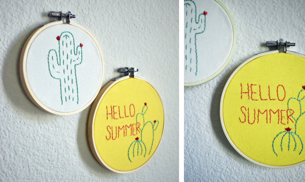 DIY Embroidery Kit Beginner Embroidery Kit Cactus 