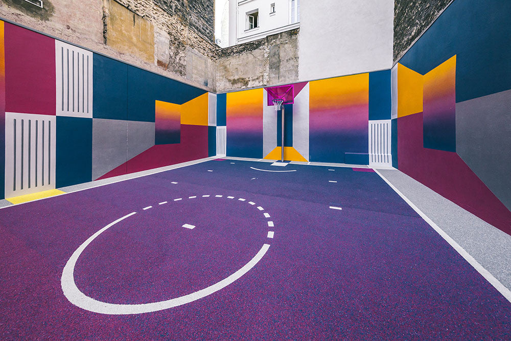 Technicolor Basketball Court Paris
