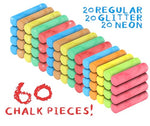 Kid Made Modern 60 count Vairiety Pack of Sidewalk Chalk 3 packs of 20 count Sidewalk Chalk