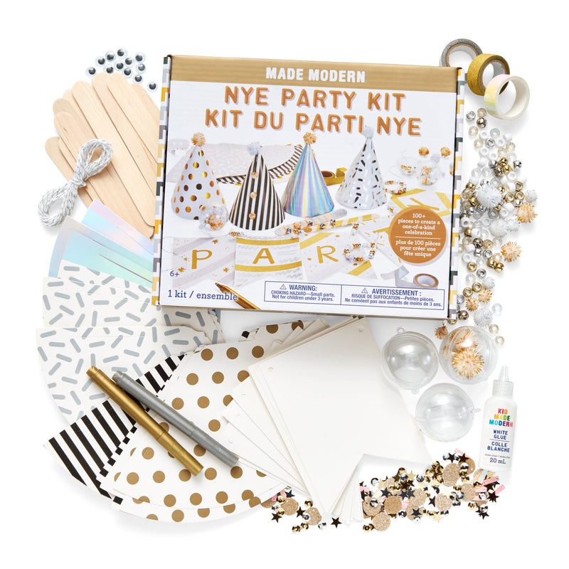 Kid Made Modern New Year's Eve Party Kit Full Box